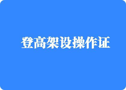 美国操逼网址登高架设操作证